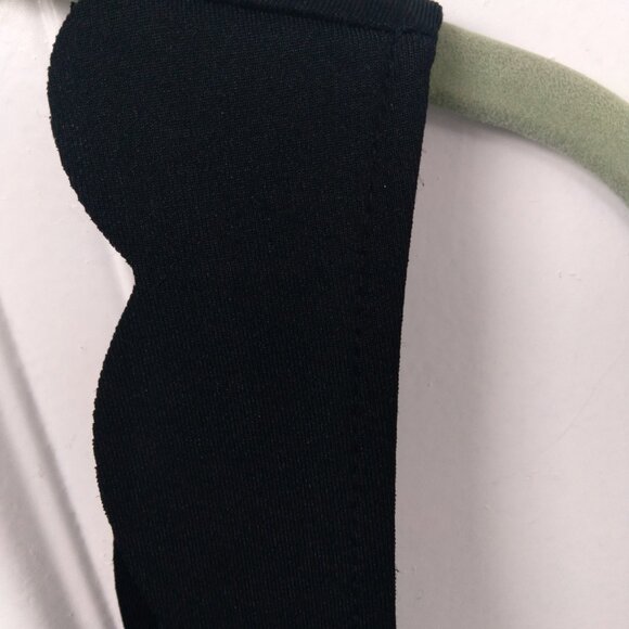 BLACK SCALLOPED NECKLINE A-LINE DRESS SLEEVELESS SIZE M MEDIUM - Picture 4 of 14